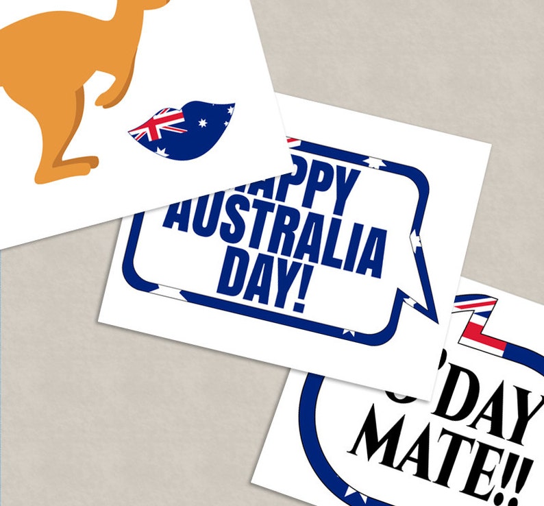 35 Australia Day Party Props, Australian Props, Happy Australian theme party photobooth props, aussie photo booth party props, downloadable image 4