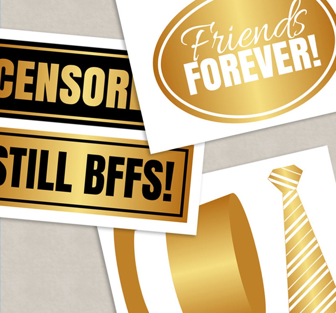 40 Class Reunion Printable Props Black and Gold School - Etsy