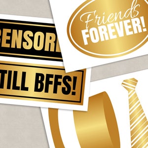 40 Class Reunion Printable Props, Black and Gold School Reunion Photo ...