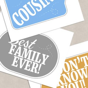 40 Family photo booth props, family party selfie props, photobooth selfies, family reunion party props, family party printables, family pngs image 5