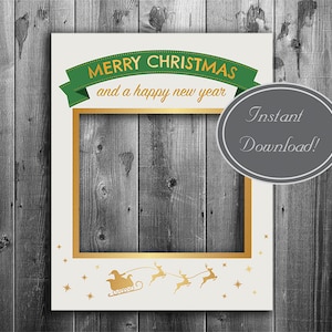 Christmas photobooth frame, Digital download, giant photo booth prop, christmas selfie, holiday party prop, selfie photos, party props