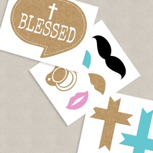 35 Rustic Christening Props, Photobooth Props for Christening, Church ...