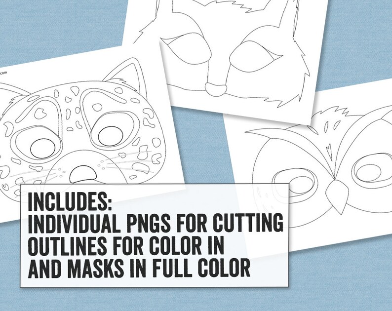 10 Snowy Animal Mask Printables Kid's Arctic Masks - Etsy