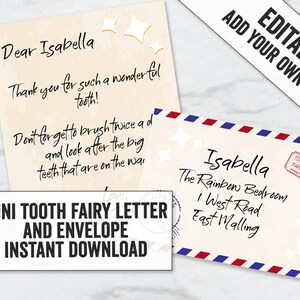 Printable Tooth Fairy Letter, Mini Printable Fairy Letter, Cute Fairy ...