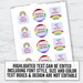 Rainbow Cupcake Toppers and Wrapper Printables, Editable Rainbow Party ...