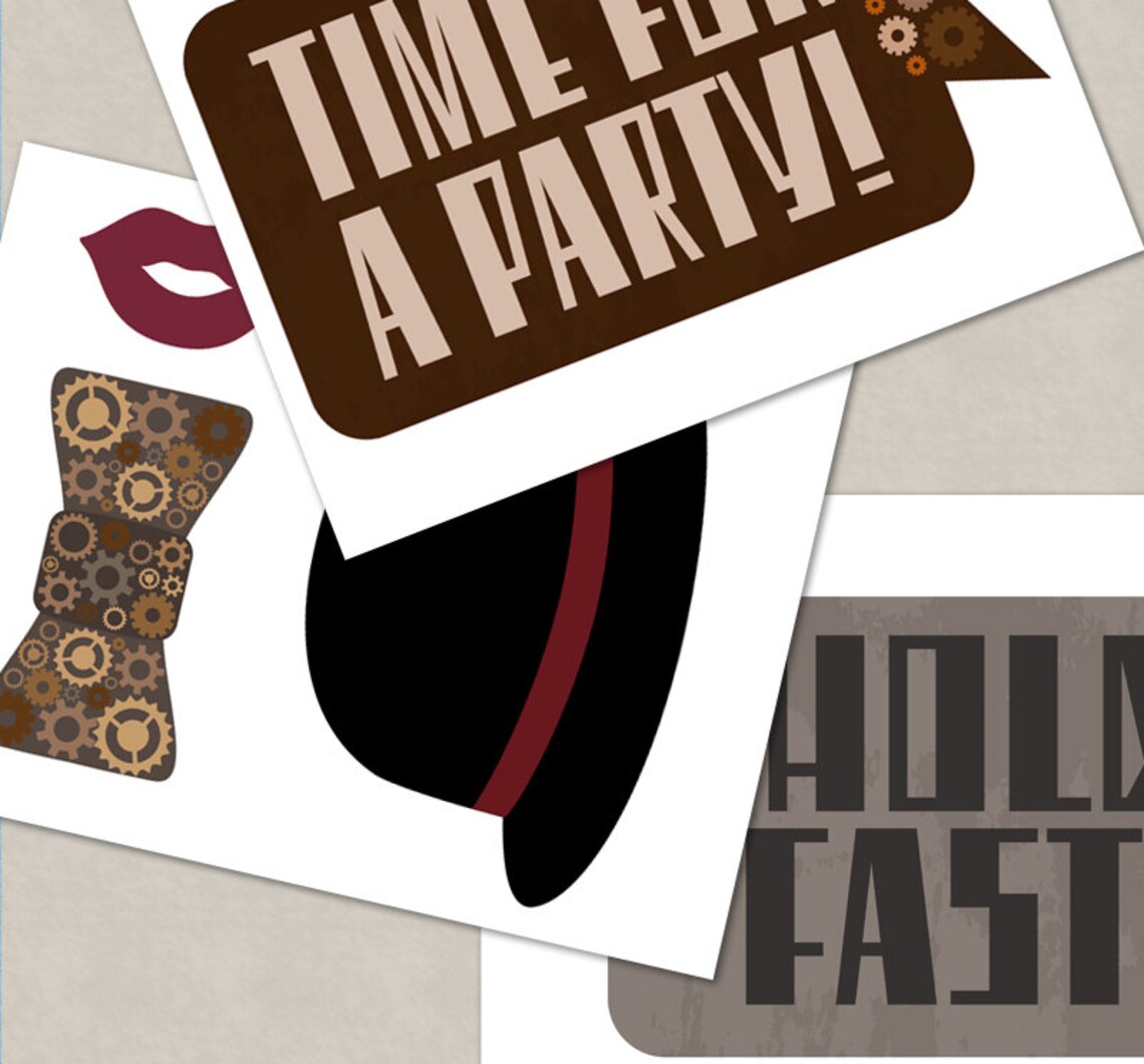 35 Steampunk Party Photo Booth Props Steampunk Theme Party - Etsy