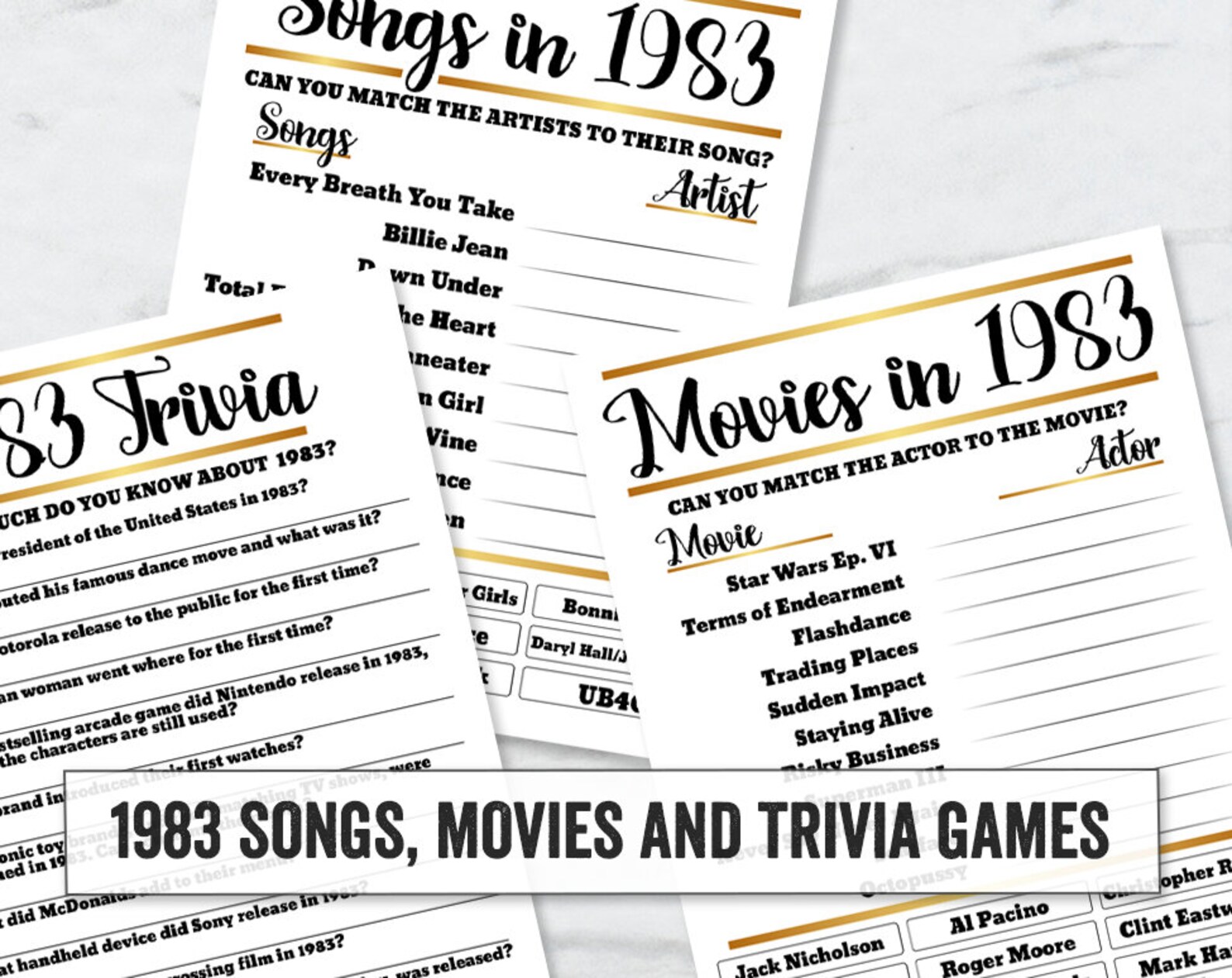 Printable 40th Birthday Party Games Fortieth Party Birthday Etsy