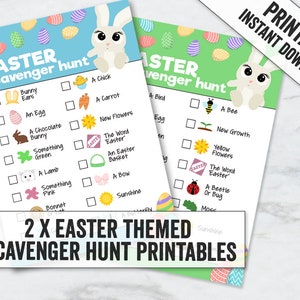 Easter Scavenger Hunt Printables, Spring scavenger hunt, Easter scavenger hunt printable easter hunt, printable outdoor scavenger hunt, EE1