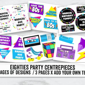 80 S Party Decorations Printables