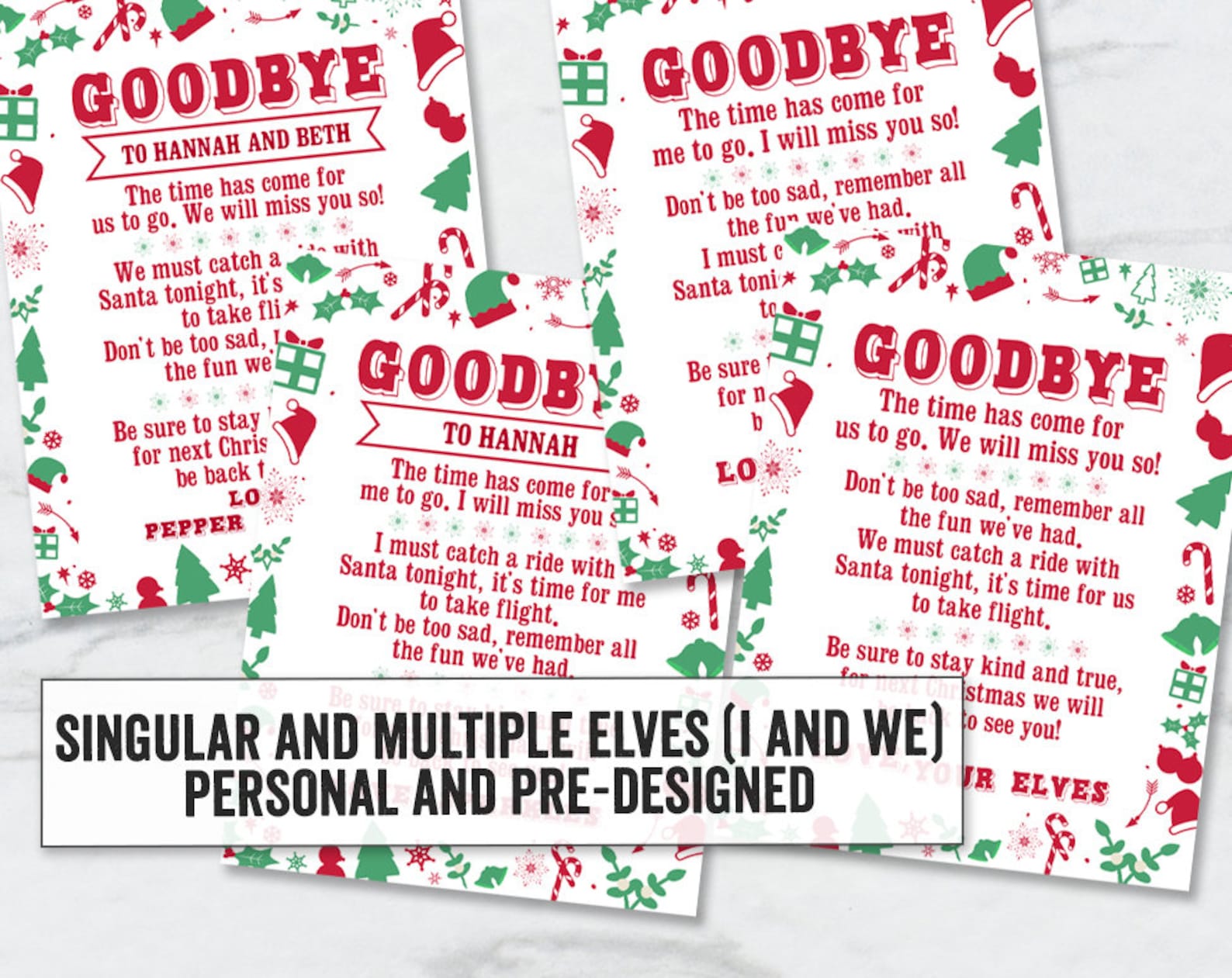 Printable Arrival Elf Letter Digital Download I m Back Etsy