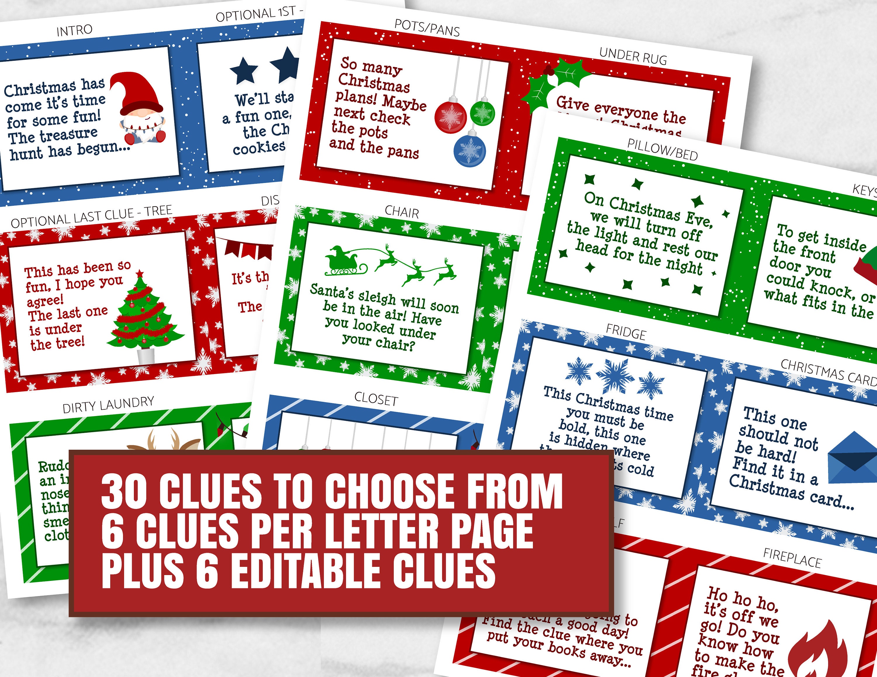 Printable Christmas Treasure Hunt Indoor Christmas Hunt - Etsy