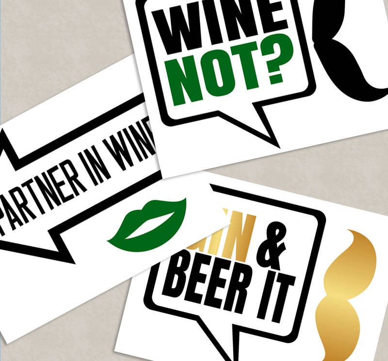 30 Drinking Photo Booth Props Adult Drinking Printables Wine - Etsy