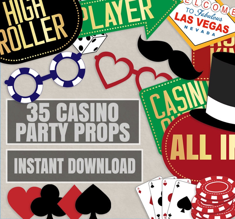 35 Casino Party Props Casino Printable Decor Las Vegas Theme - Etsy UK