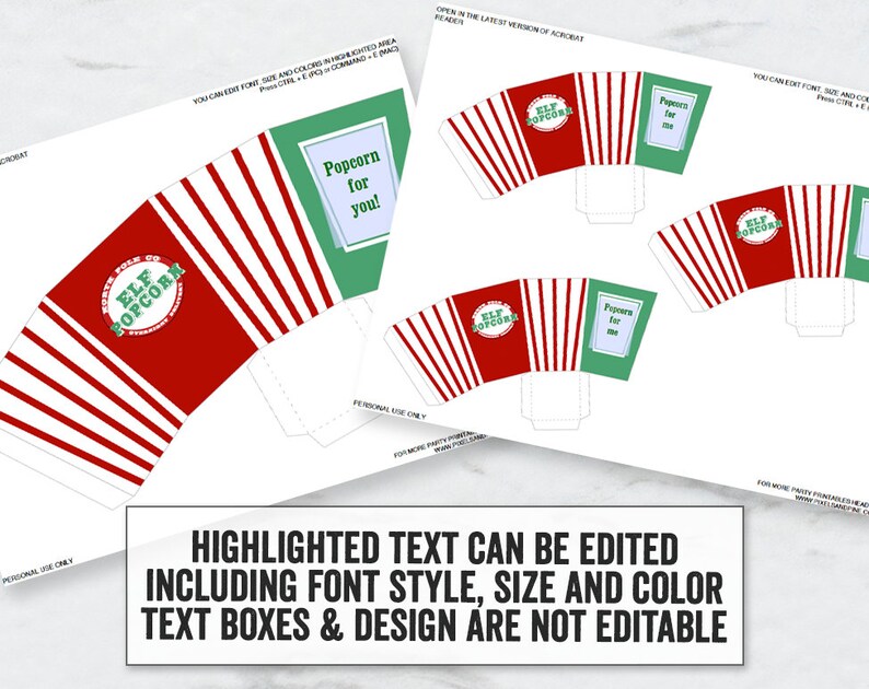 Christmas Elf Movie Night Printables Instant Download Movie - Etsy