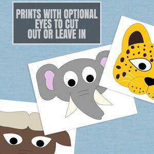 10 Safari Animal Mask Printables, Kid's Safari Masks, Printable Ideas ...