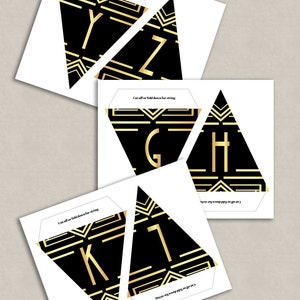 Printable Bunting 1920s Theme Party Decor, Roaring Twenties Banner Any ...