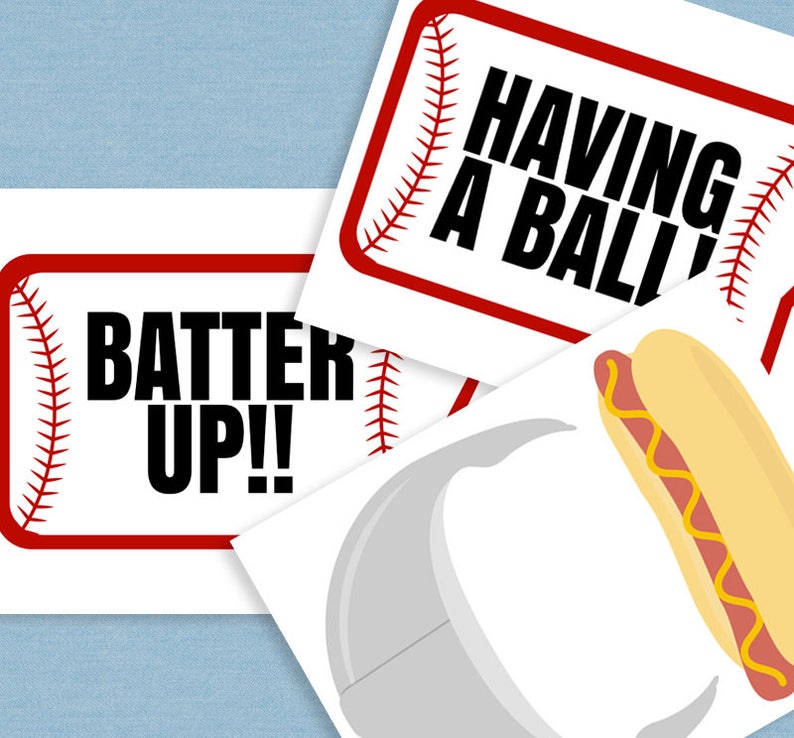 35 Baseball Party Props Baseball Party Theme Prop Printables - Etsy