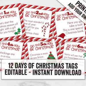 12 Days of Christmas Printable Gift Tags - Twelve Days of Christmas - –  Inkberry Creative, Inc.