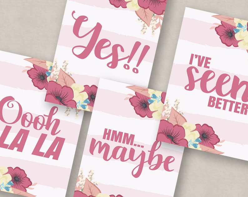 Say yes to the dress printable paddle signs Floral pink say | Etsy