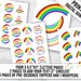 Rainbow Cupcake Toppers and Wrapper Printables, Editable Rainbow Party ...