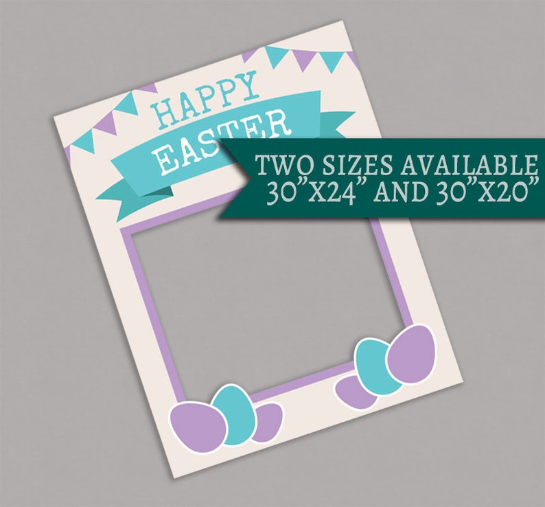 Easter Photo Booth Frame Printable Photobooth Prop Instant Etsy UK