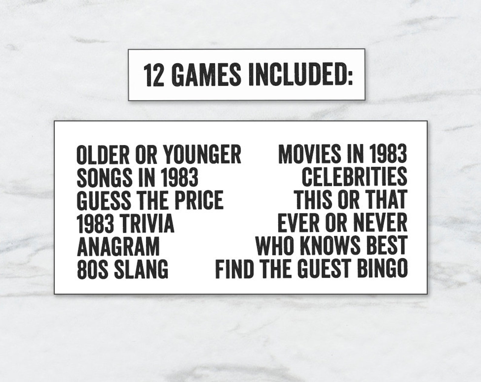 Printable 40th Birthday Party Games Fortieth Party Birthday - Etsy
