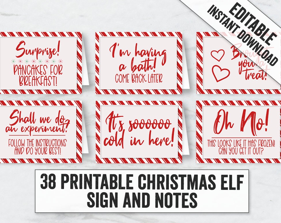 Elf Rave Sign Printable Elf Signs, 38 Elf Printables, Elf Activity Notes, Printable ...