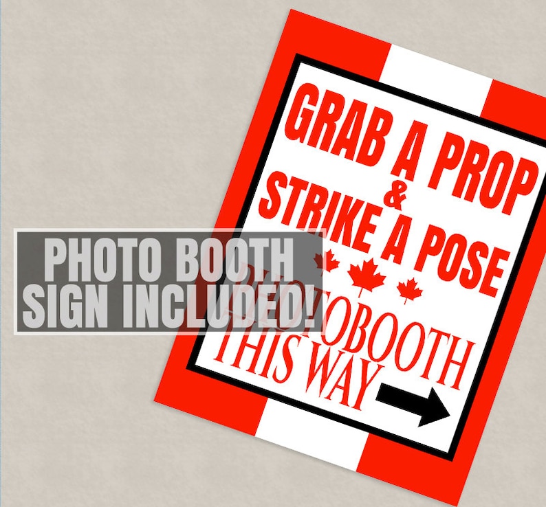 35 Canada Party Props Canadian Theme Party Printables Decor Etsy UK