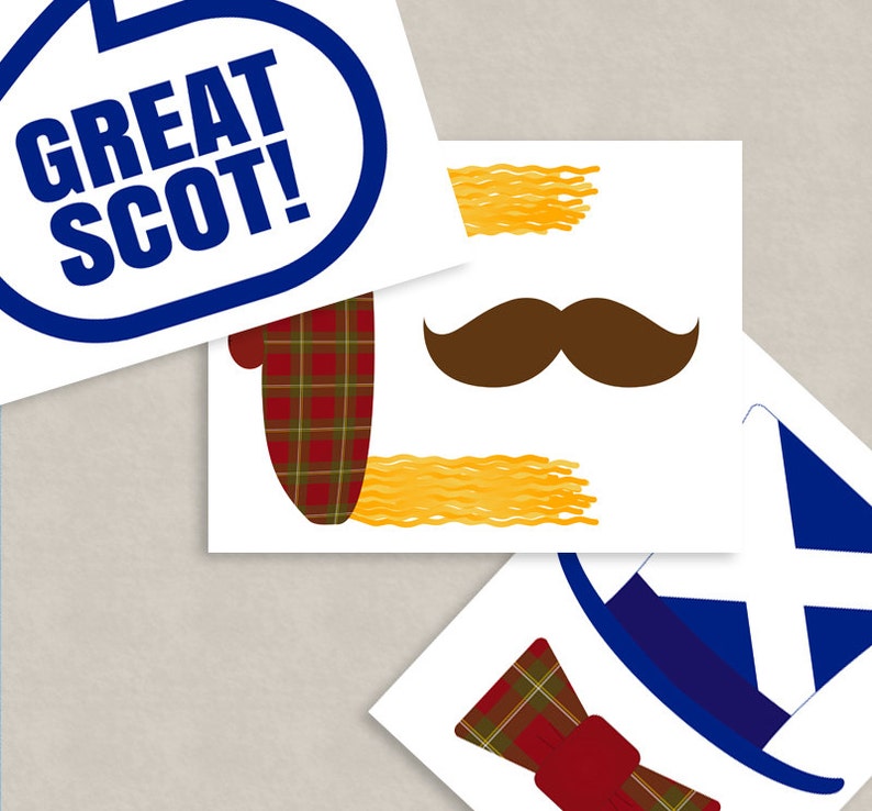 35 Scottish Party Props Printable Scotland Themed Photo Booth Etsy
