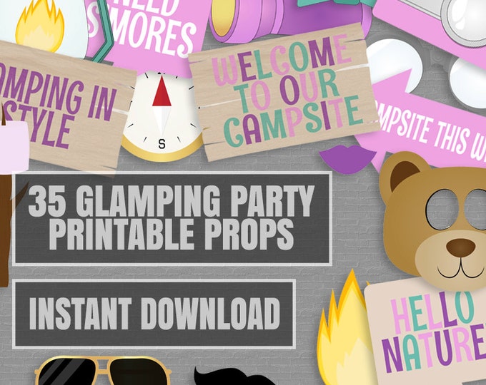 Printable Party Props Decor and More by YouGrewPrintables on Etsy