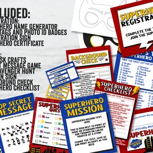 Superhero Party Printables, Editable Superhero Party Registration Kit ...