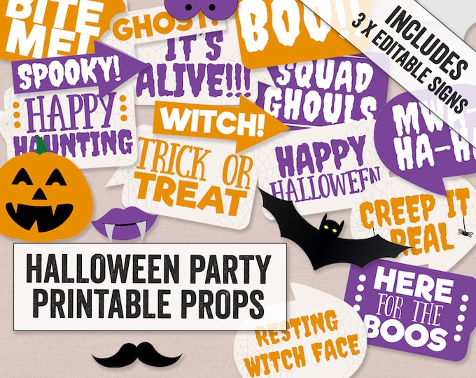 Printable Party Props Decor and More by YouGrewPrintables on Etsy