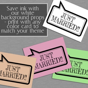 35 Any Colour Wedding Props, Printable Photo Booth Wedding Props, Save ...