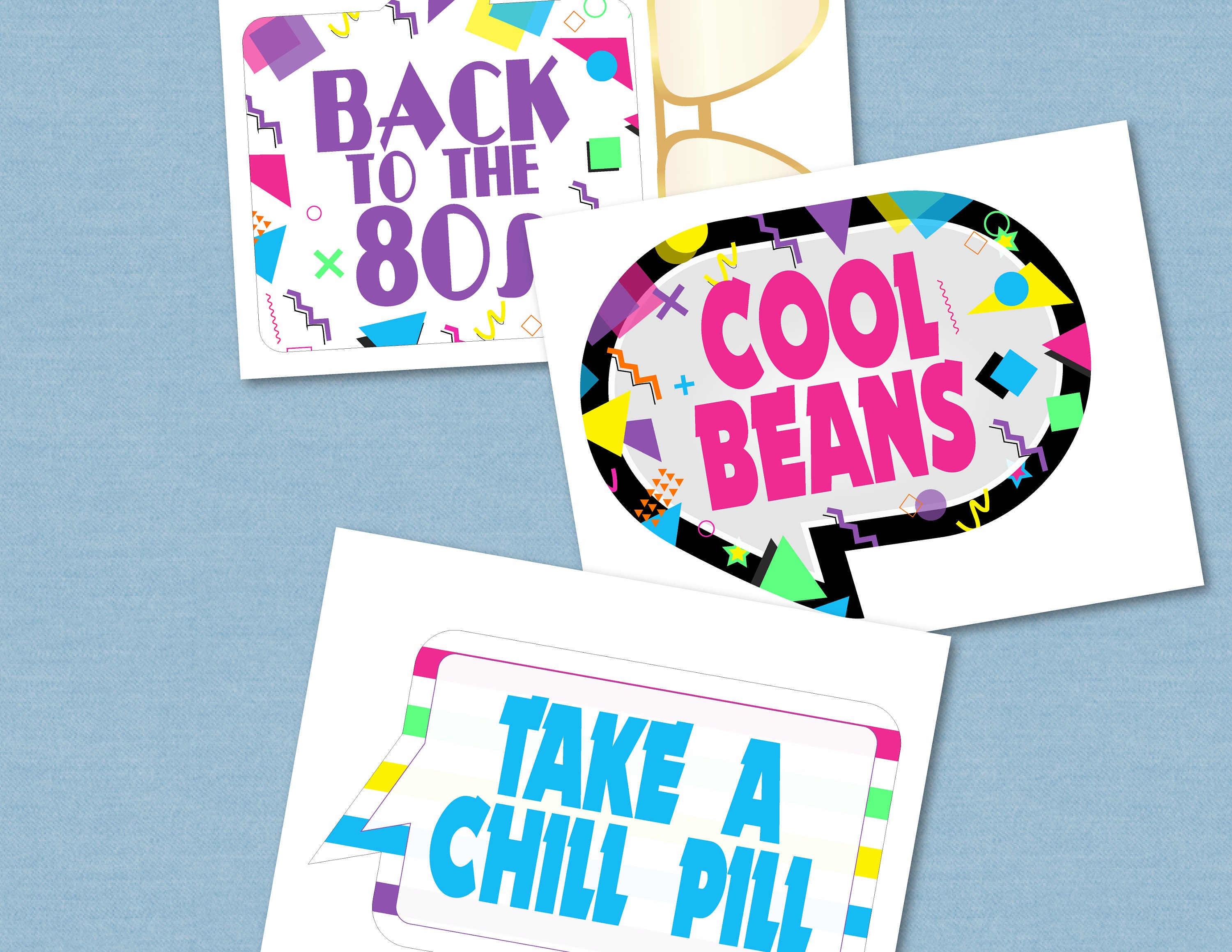 21 Accessori Per Foto Anni '80 - Oggetti Di Scena Retrò Per Feste A Tema Musicale - Foto 5