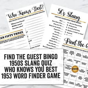 Born in 1953 Printable Games 70th Birthday Party Games Seventh Party Born in 1953 Printable Games 70th Birthday Party Games Seventh Party