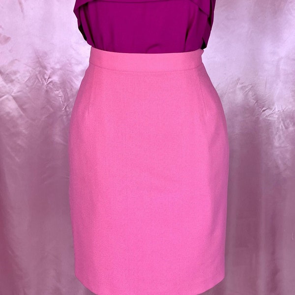 Vintage 1990s bright Pink mini skirt, by St Michael, UK size 8