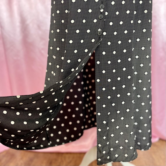 Jupe Maxi Vintage Her Style – Imprimé Floral Noir/grise, 100% Viscose, Taille Unique