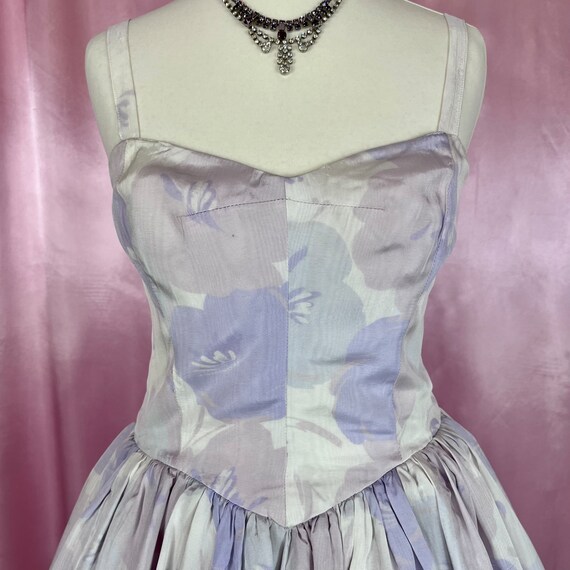 Vintage 1980s does 50s fairy princess pastel flor… - image 4