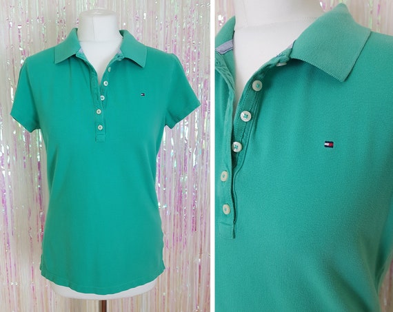 green tommy hilfiger polo shirt