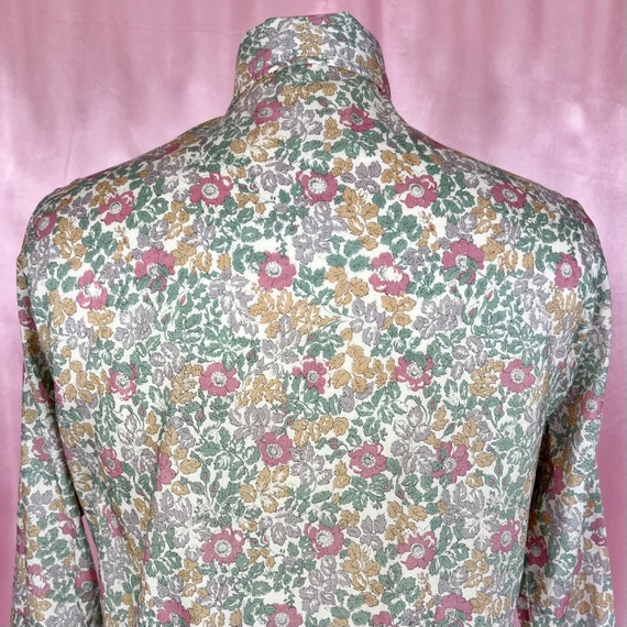 Vintage 1960s delicate pastel floral and leaf dit… - image 6