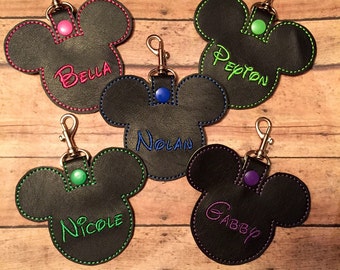 mickey name tag etsy