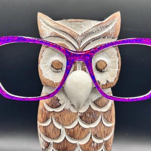 Holographic PURPLE speckled Magnetic eyeglass topper