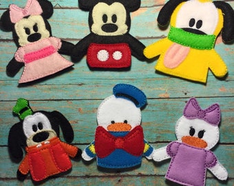 Finger Puppets - Mickey and Friends set of 6