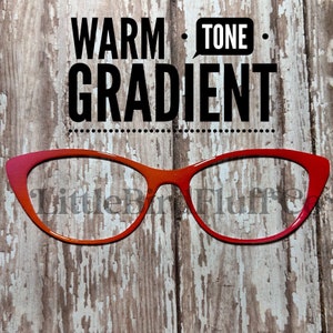 Warm tone gradient Magnetic eyeglass topper