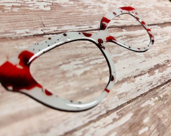 Blood splatter - Magnetic eye toppers, Choose from thin acrylic or thicker 3D printed options.