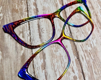 Holographic RAINBOW lines - Magnetic topper compatible with Pair - all frame styles available