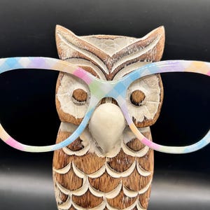 Spring Pastel Diagonal Plaid Magnetic eyeglass topper