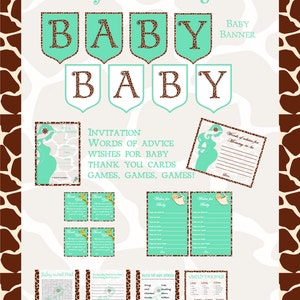 Beauty of Giraffe Baby Shower Package #1