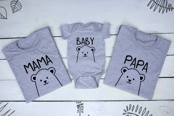 Mama Bear Baby T-Shirt Little Baby Cotton T Shirts Crew Neck Tops for 6M-2T Baby
