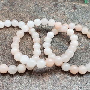 Pink Aventurine Bracelet, Gemstone Bracelet, 7 inch